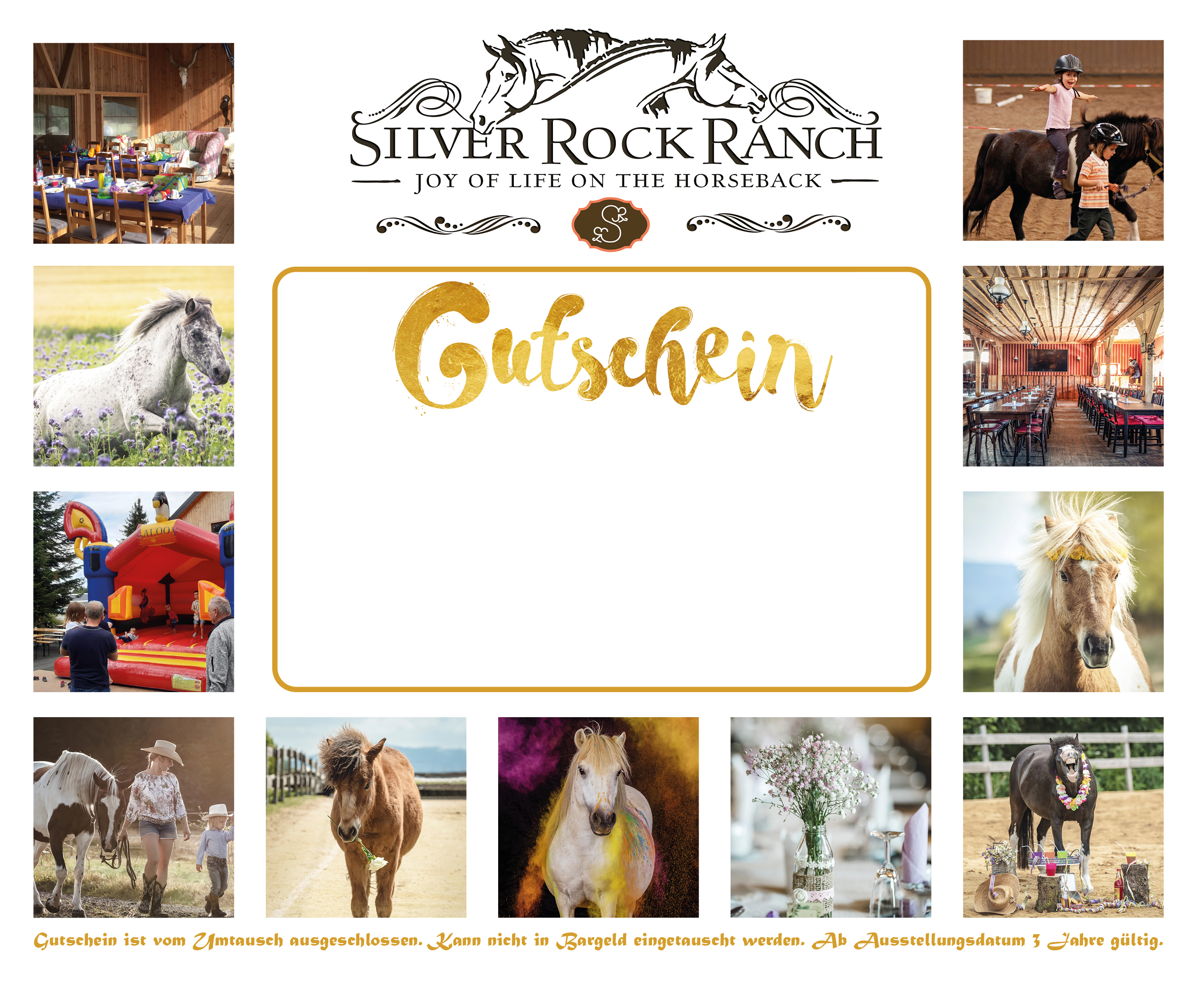 Beispielansicht eines Silver Rock Ranch Gutscheins